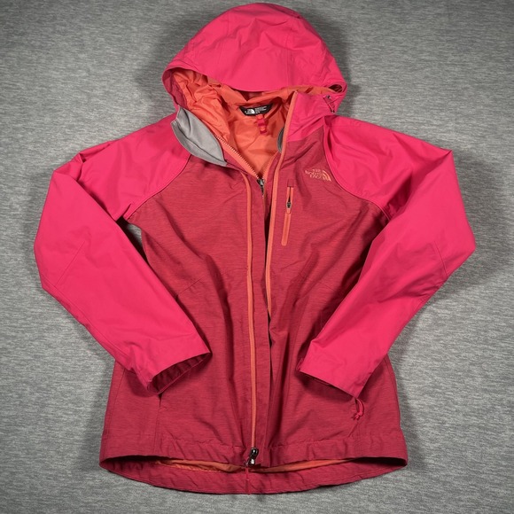 North Face Jacket Womens XS Pink Red Dryvent Hooded Waterproof Outdoor Coat - Picture 1 of 15